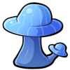 A blue mushroom for bucks.